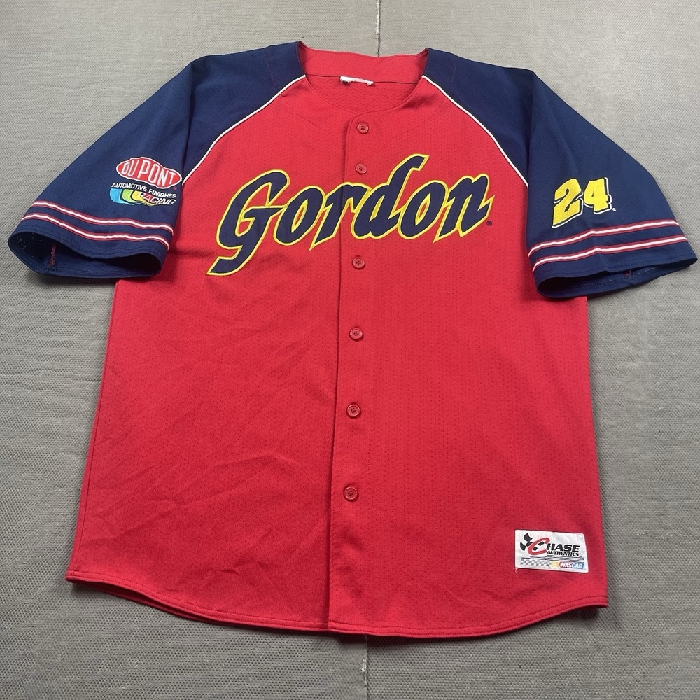 Vintage Chase Authentics Jersey Mens XL* Y2K 90s Jeff Gordon Stitched Red